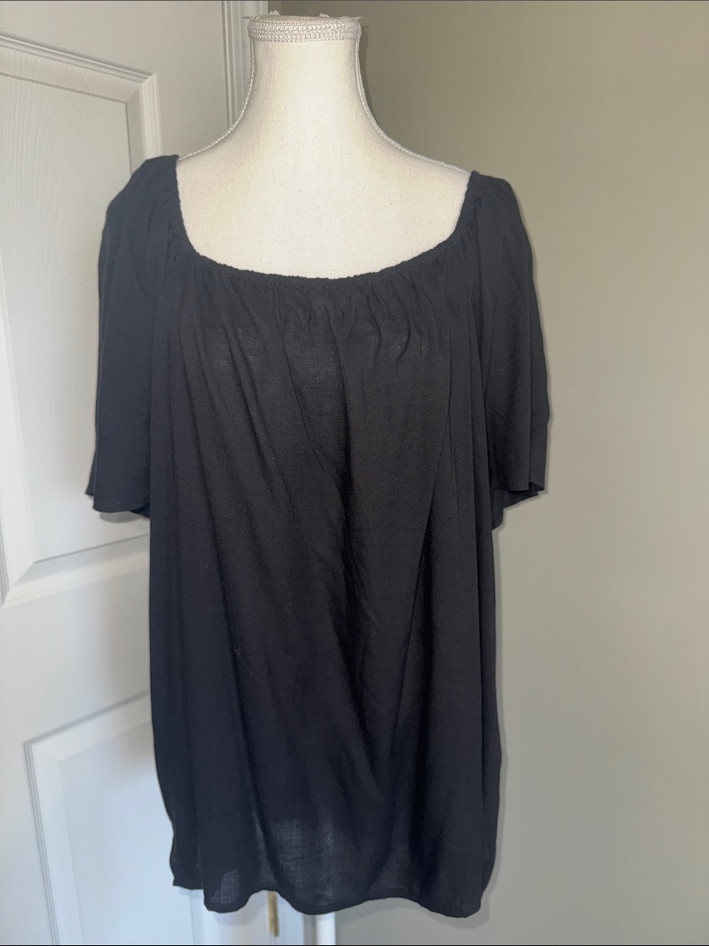 Vero Moda Curve Women's Plus Size 18 Black‎ Off-the-Shoulder Blouse Date Night